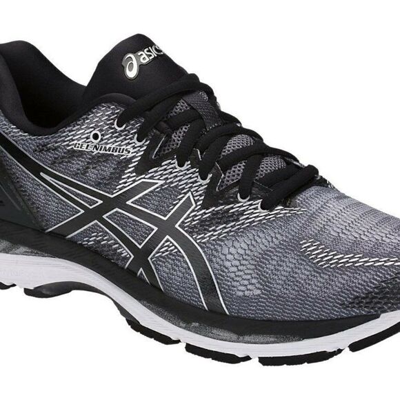 NEW ASICS GEL NIMBUS 20 Carbon Black Silver White Womens 10 US 42 EUR T750N - Picture 2 of 10